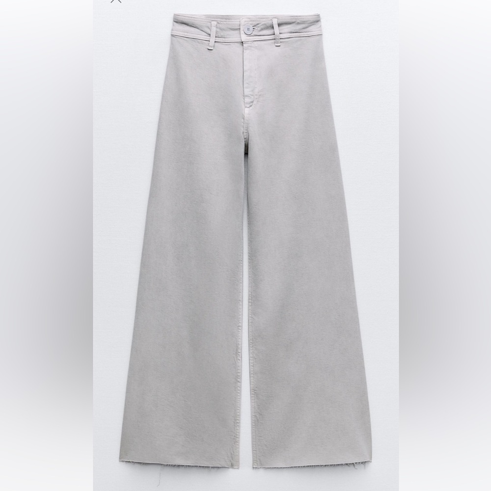 NWT Zara the Marine Straight off white slim fit relaxed leg high rise size 0